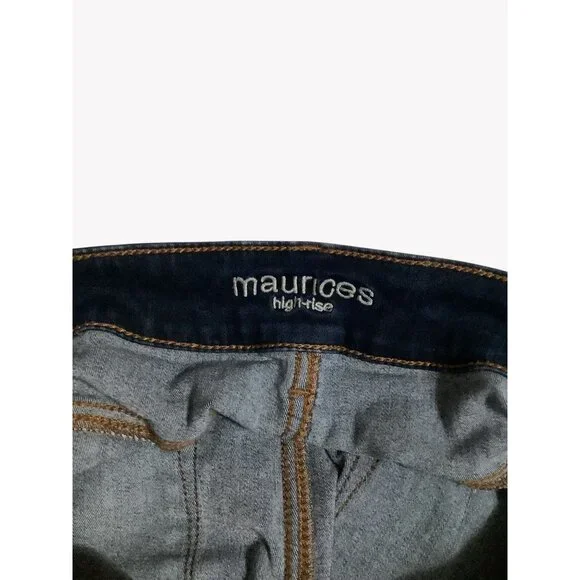 Maurices High-Rise Dark Wash Skinny Jeans Size 14W Stretch Denim - Picture 4 of 7